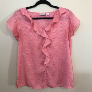 Liz Claiborne women’s medium salmon white …